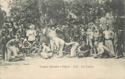 CPA FRANCE 83 "Camp de Chibron, Troupes coloniales, une cuisine"