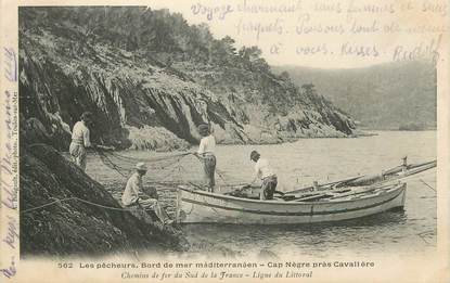 CPA FRANCE 83 " Cap Nègre près de Cavalière, Les pêcheurs"