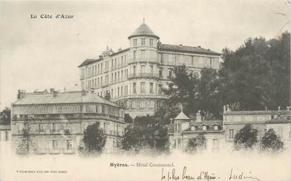 CPA FRANCE 83 " Hyères Hôtel Continental"