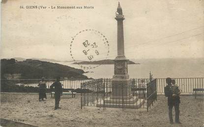 CPA FRANCE 83 " Giens, Le monument aux morts"