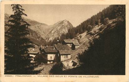 CPA FRANCE 73 "Pralognan la Vanoise, Village des Bieux et pointe de Villeneuve"
