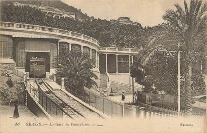 CPA FRANCE 06 "Grasse, La gare et le funiculaire"