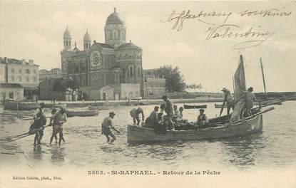 CPA FRANCE 83 "St Raphaël, Retour de la pêche" / CACHET AMBULANT