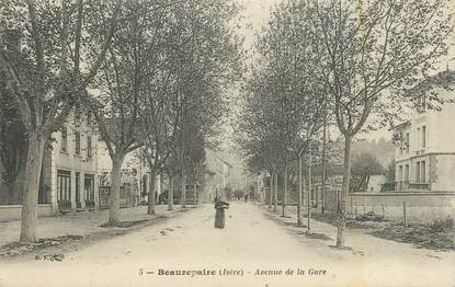 CPA FRANCE 38 " Beaurepaire, Avenue de la gare"