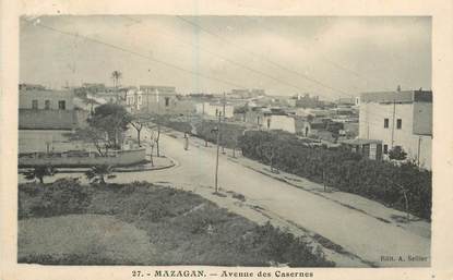 CPA MAROC "Mazagan, avenue des casernes"