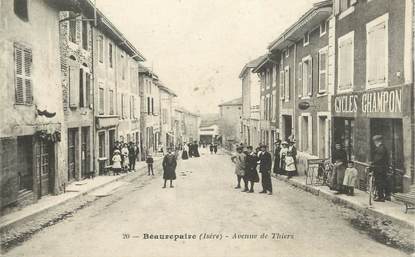 CPA FRANCE 38 " Beaurepaire, Avenue de Thiers"