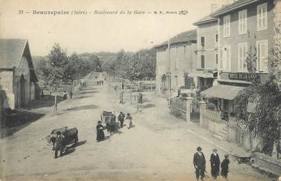 CPA FRANCE 38 " Beaurepaire, Boulevard de la gare"