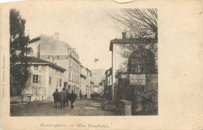 CPA FRANCE 38 " Beaurepaire, Rue Gambetta"