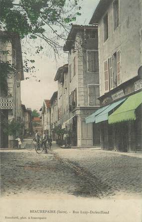 CPA FRANCE 38 " Beaurepaire, Rue Luzy Dufeuilland"