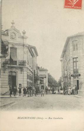 CPA FRANCE 38 " Beaurepaire, Rue Gambetta"