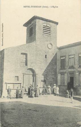 CPA FRANCE 38 " Revel Tourdan, L'église"