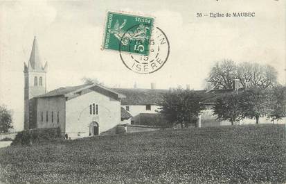 CPA FRANCE 38 " Maubec, L'église"