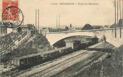 CPA FRANCE 38 " Bourgoin, Le pont de Maubec"