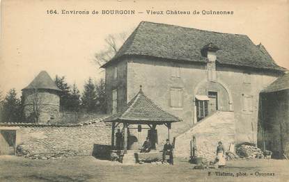 CPA FRANCE 38 " Environs de Bourgoin, Vieux château de Quinsonnes"