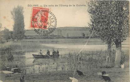 CPA FRANCE 38 " Eclose, Un coin de l'étang de la Culotte"