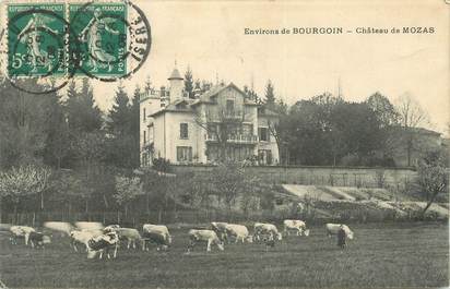 CPA FRANCE 38 " Environs de Bourgoin, Le château de Mozas"