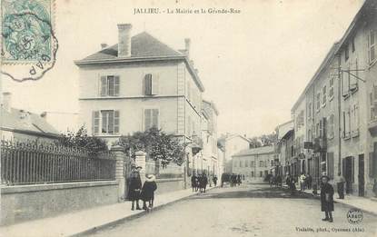 CPA FRANCE 38 " Jallieu, La Mairie et la Grande Rue"