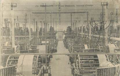 CPA FRANCE 38 " Bourgoin, Usine Ch Diéderichs, intérieur d'atelier"