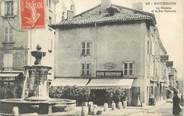 38 Isere CPA FRANCE 38 " Bourgoin, La fontaine et la Rue Nationale"