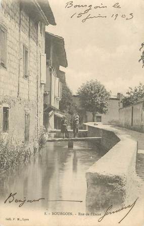 CPA FRANCE 38 " Bourgoin, Rue de l'Escot"