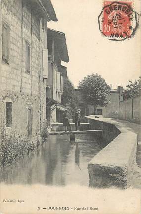 CPA FRANCE 38 " Bourgoin, Rue de l'Escot"