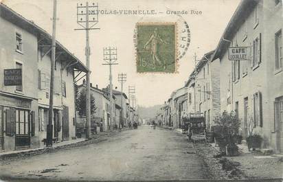 CPA FRANCE 38 " Nivolas Vermelle, Grande rue"