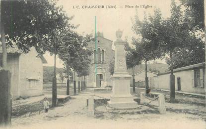 CPA FRANCE 38 "Champier, Place de l'église"