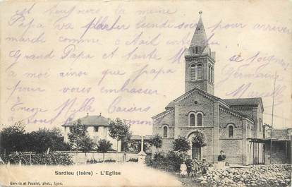 CPA FRANCE 38 " Sardieu, L'église"