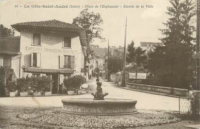 CPA FRANCE 38 " La Côte St André, La place de l'esplanade"