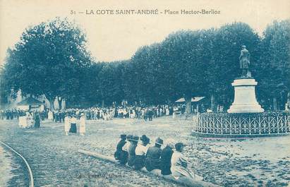 CPA FRANCE 38 " La Côte St André, La Place Hector Berlioz"