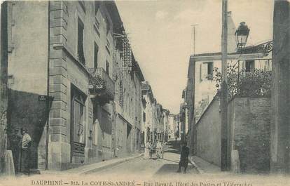 CPA FRANCE 38 " La Côte St André, Rue Bayard, Hôtel des Postes et Télégraphes"