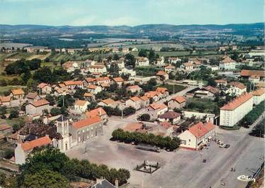 CPSM FRANCE 71 "Montchanin, vue aérienne, la place Salengro et le quartier du parc Avril"