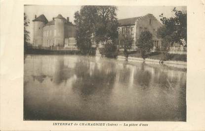 CPA FRANCE 38 " Chamagnieu, La pièce d'eau de l'internat"