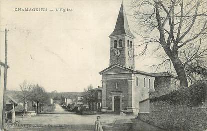 CPA FRANCE 38 " Chamagnieu, L'église"