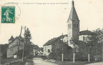 CPA FRANCE 38 " Optevoz, Entrée du village par la route de Crémieu"