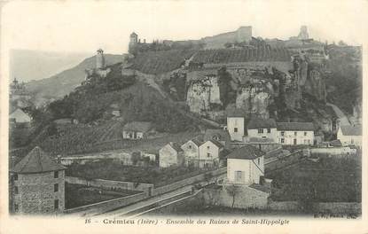 CPA FRANCE 38 " Crémieu, Ensemble des ruines de St Hippolyte"
