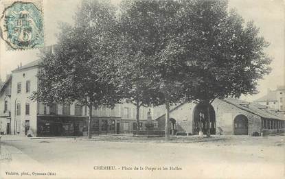 CPA FRANCE 38 " Crémieu, Place de la Poipe et les halles"