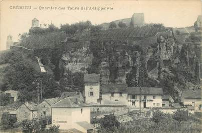 CPA FRANCE 38 " Crémieu, Quartier des tours St Hippolyte"