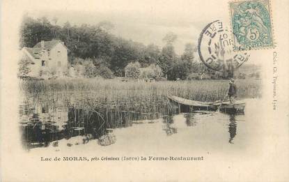 CPA FRANCE 38 " Moras, Le lac, la ferme restaurant"