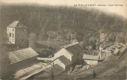 CPA FRANCE 38 " Hières, Les usines du Val d'Amby"