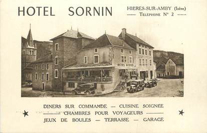 CPA FRANCE 38 " Hières sur Amby, Hôtel Sornin"