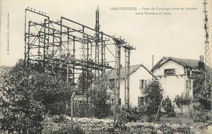 CPA FRANCE 38 " Sablonnières, Poste de Couplage de la Sté Force et Lumière'