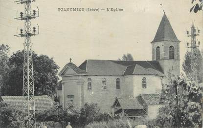 CPA FRANCE 38 " Soleymieu, L'église"