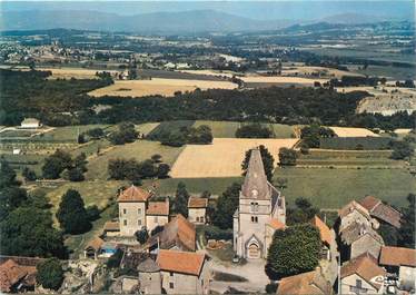 CPSM FRANCE 38 " St Hilaire de Brens, Vue aérienne, quartier de l'église"