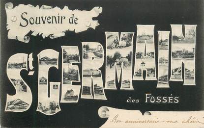 CPA  FRANCE 03 "Souvenir de Saint Germain les Fossés "