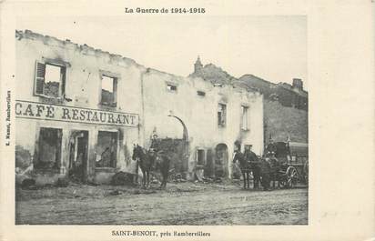 CPA FRANCE 88 " St Benoit, Café restaurant détruit"/ GUERRE DE 1914-1915