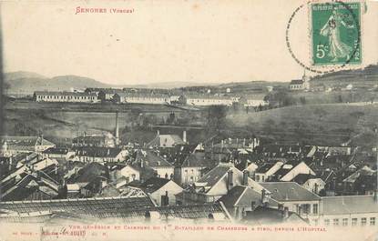 CPA FRANCE 88 " Senones, Vue générale et casernes du 1er bataillon de chasseurs à pied"