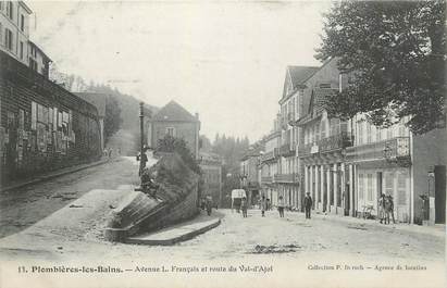 CPA FRANCE 88 "Plombières les Bains, Avenue L. Français et Route du Val d'Ajol"