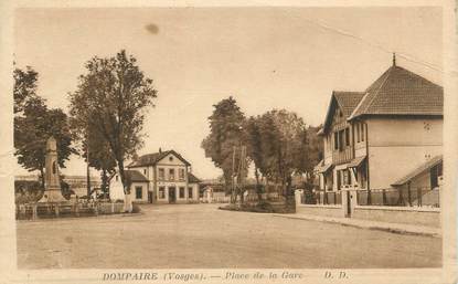 CPA FRANCE 88 " Dompaire, Place de la gare"