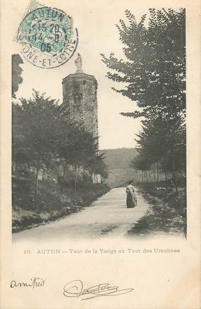 CPA  FRANCE 71 "Autun, tour de la Vierge ou Tour des Ursulines"